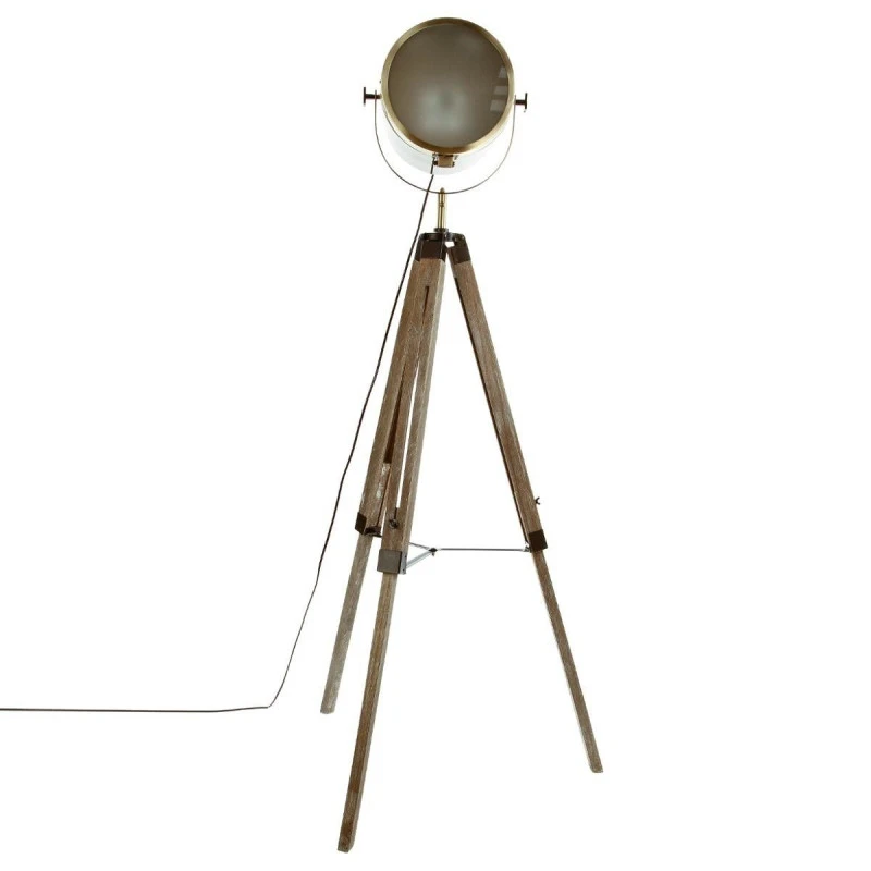 Lampadaire Métal Et Bois Ebor Bronze Atmosphera