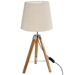 Lampe à Poser Bambou Trépied Runo Atmosphera