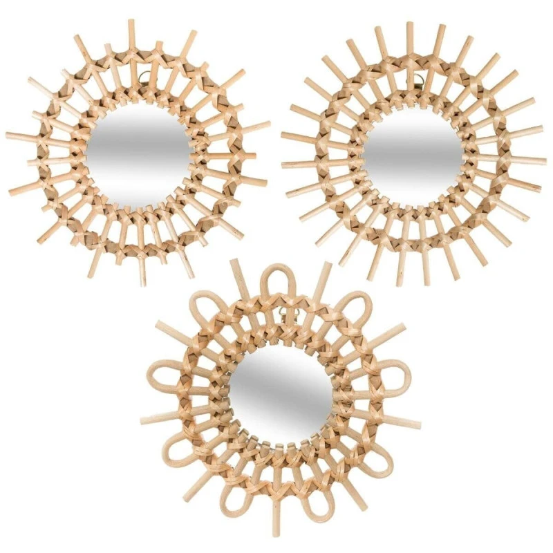 Miroirs En Rotin Soleil X3 Atmosphera