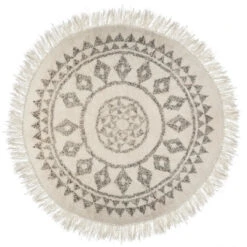 Tapis Rond à Franges D120 Cm Etnik Atmosphera